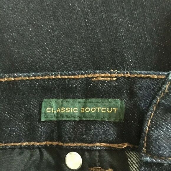 LRL Lauren Button Flap Pocket Dark Bootcut 2 - Picture 5 of 7